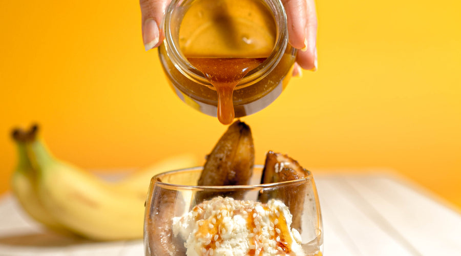 TOFFEE-SESAME BANANA ICE CREAM