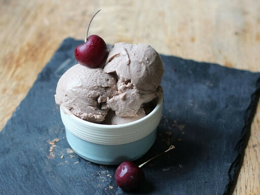 Dairy Free Cherry Almond Ice Cream