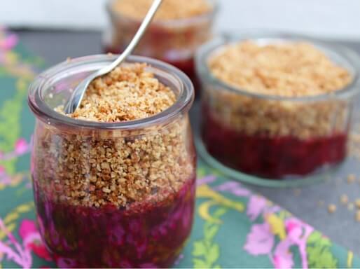 Red Berry and Peach Crumble