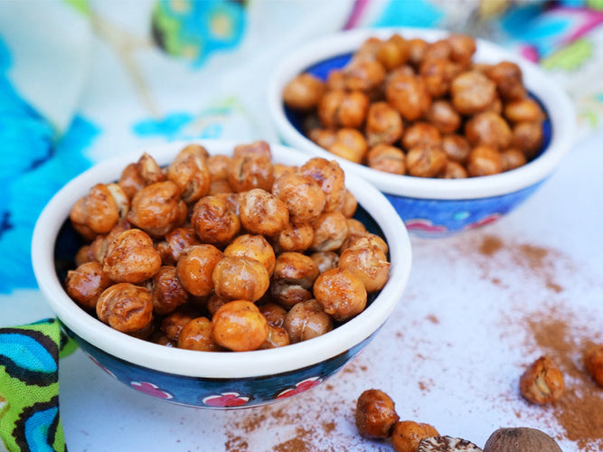 Honey Roasted Cinnamon Chickpeas