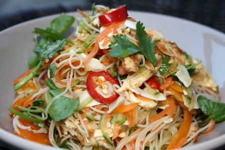 Chicken Rice Noodle Salad – Coconut Merchant