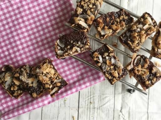 Coconut Jam and Peanut Butter Bars