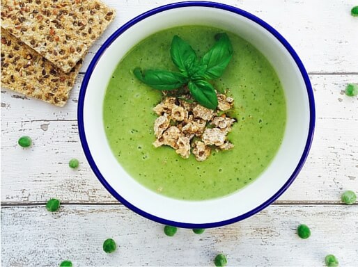Coconut Milk, Pea and Basil Soup