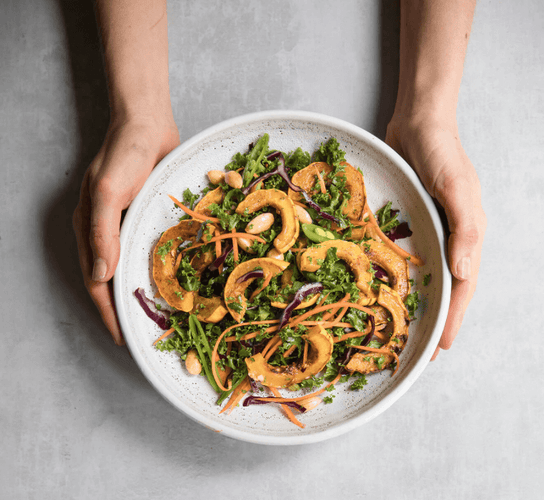 MAKE THIS: ROAST PUMPKIN THAI SALAD WITH SALT AND PEPPER ALMONDS