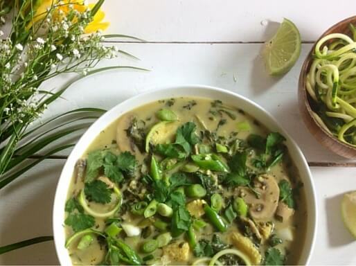 Thai Green Vegetable Curry with Courgetti