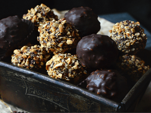 Raw Ferrero Rocher-inspired Truffles