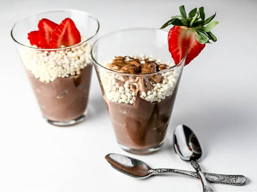 Triple Chocolate Coconut Pots