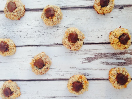 Coconut Jam Thumbprint Cookies