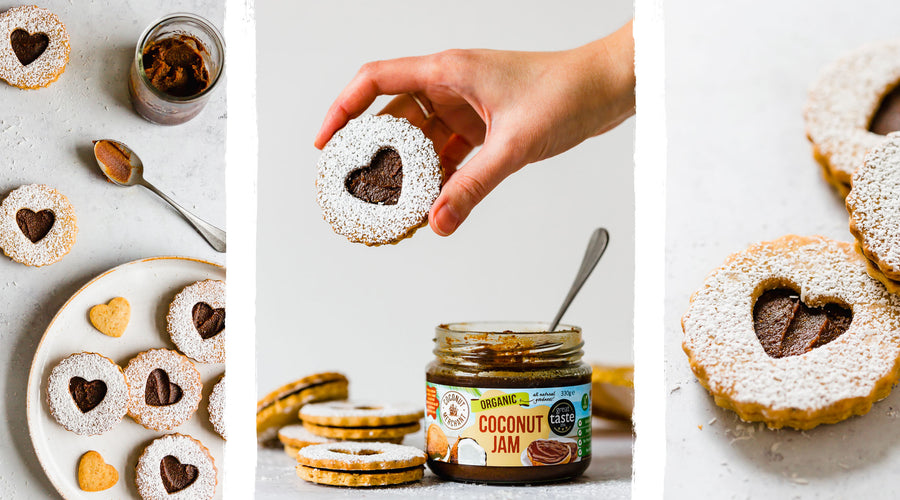 Coconut Linzer Cookies