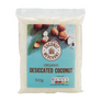 Coconut Merchant Organic Desiccated Coconut 500g - Finely Grated and Unsweetened.
