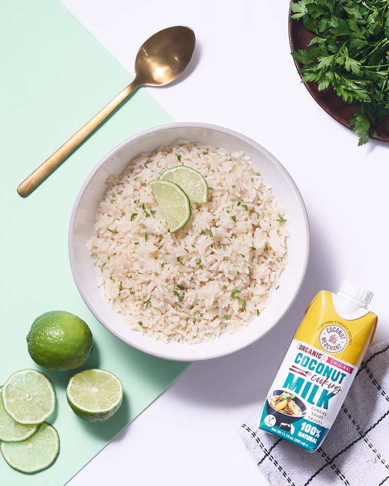 CORIANDER-LIME-COCONUT RICE 🥥🍚🌿
