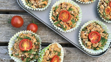 Spinach and Tomato Savoury Muffins