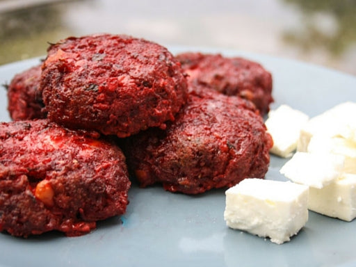 Lamb, Beet & Feta Burgers