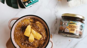 COCO JAM FILLED, MANGO-COCONUT BAKED OATS!