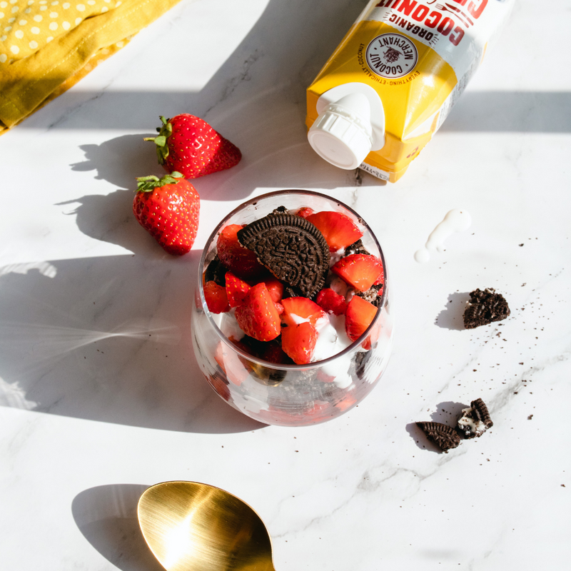 STRAWBERRY-COCONUT-OREO PARFAIT