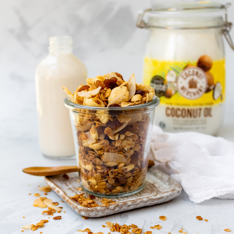 STOVE TOP COCONUT & RAISIN GRANOLA BY NOURISHING AMY!