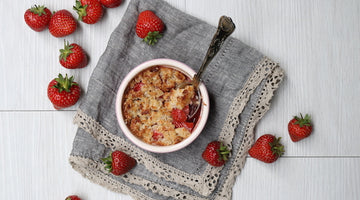 Miniature Strawberry and Coconut Crumble