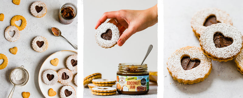 Coconut Linzer Cookies