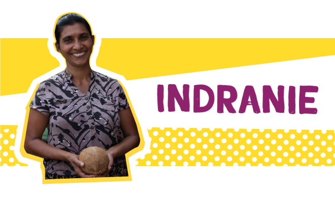 Coconut farmer Indranie