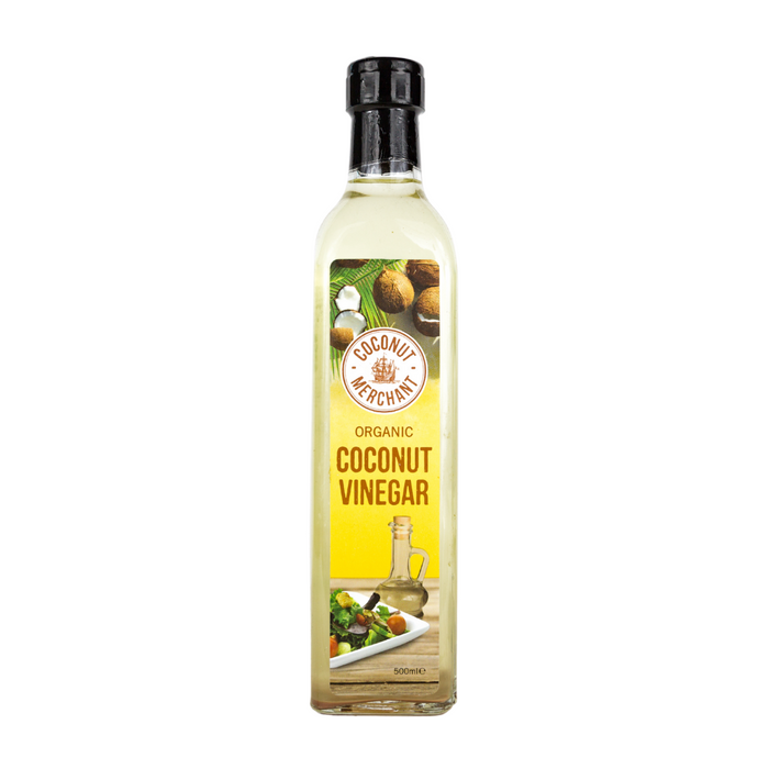 Coconut Merchant Organic Coconut Vinegar 500ml bottle for healthy cooking and salad dressing